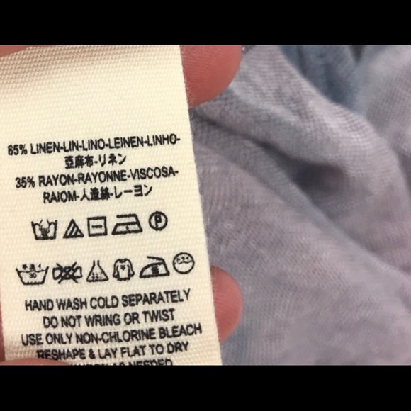 Free People Nashville Tee Linen Blend Ombre 58 - Picture 6 of 6